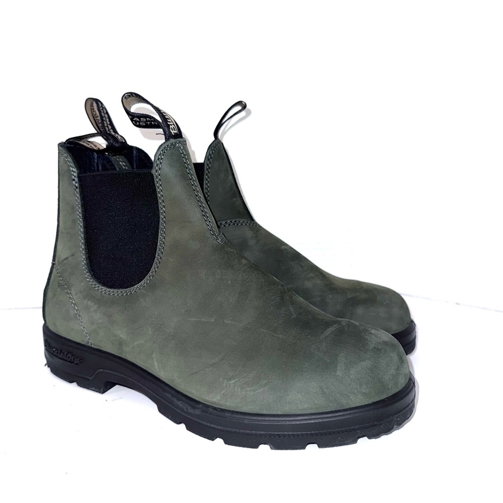 Blundstone Classic 2442 Forest Green Nubuck Chelsea Boots 6.5=9.5US